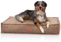 Knuffelwuff Hundekissen Lesedi aus Cord mit Handwebcharakter 120x80cm Braun -