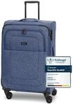 REDOLZ Check-in Koffer M 4 Doppelrollen TSA-Schloss erweiterbar | Weichschale,...