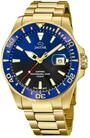 JAGUAR Herrenuhr Edelstahl 316L Gold - Quarz, Datum, Saphirglas - Wasserdicht 20 ATM