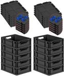 PROREGAL SuperSparSet 10x Eurobox NextGen Grip mit Scharnierdeckel & blauen