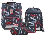 Step by Step Schulranzen-Set Space &bdquo;Sports Car Mick 5-teilig, grau-rot,