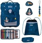 SCOUT Schulranzen LED Neo Set 4-teilig Rocket Rider dunkelblau