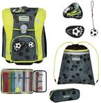 SCOUT Schulranzen Superflash Extreme Micro Set 4-teilig Soccer Star grau