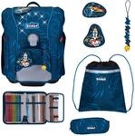SCOUT Schulranzen Micro Set LED 4-teilig Rocket Rider dunkelblau