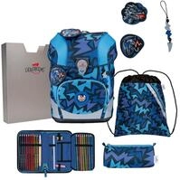 DerDieDas Schulranzen ErgoFlex Tiny Set 6-teilig Dark Dragon blau