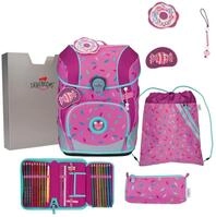DerDieDas Schulranzen ErgoFlex Tiny Set 6-teilig Sweet Sprinkles pink