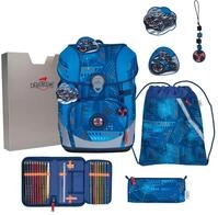DerDieDas Schulranzen ErgoFlex Tiny Set 6-teilig Turbo Speed blau