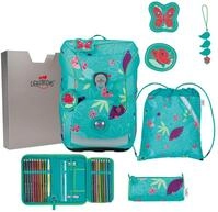 DerDieDas Schulranzen ErgoFlex Easy Set 6-teilig Butterfly Garden t&uuml;rkis