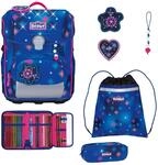 SCOUT Schulranzen LED Neo Set 4-teilig Sparkling Dream dunkelblau
