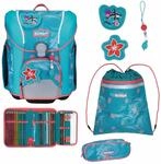 SCOUT Schulranzen Safety Light Micro Set 4-teilig Aloha hellblau