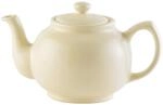 Price & Kensington Teekanne 6 Tassen, englische Steingut-Kanne, matt Creme 