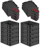 PROREGAL SuperSparSet 10x Eurobox NextGen Grip mit Scharnierdeckel & roten
