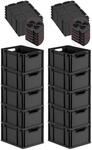 PROREGAL SuperSparSet 10x Eurobox NextGen Grip mit Scharnierdeckel & schwarzen