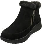Skechers Wilshire BLVD - Fresh Zip Damen Stiefelette Leder/Synthetik Schwarz...