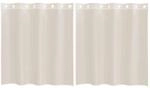 vidaXL Voile Vorh&auml;nge mit &Ouml;sen 2 STK. Creme 140x140 cm