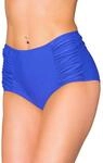 Aquarti Bikinihose Damen mit Hoher Taille und Raffung | Aquarti Klassische