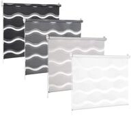 KSHANDEL24 DOPPELROLLO DUOROLLO Welle MIT 3D Effekt Weiss SCHWARZ GRAU Grafit
