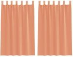 vidaXL Voile Vorh&auml;nge mit Schlaufen 2 STK. Terrakottarot 140x175 cm