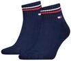 Tommy Hilfiger Unisex Quarter Socken, Navy, 39-42 EU