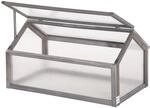 Outsunny Fr&uuml;hbeet aus Holz Mini Gew&auml;chshaus 90 x 52 x 49,5 cm Grau