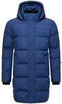 STONE HARBOUR Herren lange Steppjacke warmer Wintermantel mit wasserdichtem