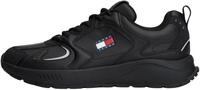TOMMY JEANS Herren Runner Sneaker mit Logo, Schwarz (Black), 46