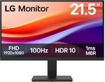 LG Monitor 22U401A-B, 22 Zoll, Full HD 1080p, 100Hz, 5ms GtG, VA Panel, HDR10 Smart
