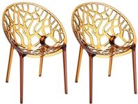 CLP 2er Set XXL Gartenstuhl Crystal Aus Kunststoff I 2 x Wetterbest&auml;ndiger