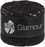LANA GROSSA Glamour | Beilaufgarn mit Pailletten | Handstrickgarn aus 55% Polyamid
