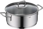 Silit Extra Cook, Bratentopf 24 cm mit Glasdeckel, Innenskalierung, breiter