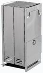 Raketenofen Campingofen mit Rost - faltbar - aus Edelstahl ca. 43 x 20 x 20 cm