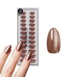 DOONAILS &ndash; Press On Nails 30er Set Glazed Chocolate Almond Form Braun &ndash; N&auml;gel