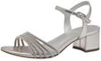 Tamaris Damen Sandalette mit Blockabsatz, metallic, 36 EU