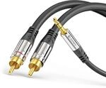 Sonero Audio Adapterkabel 3,5mm Klinke auf 2x Cinch Stecker vergoldet 1,5m