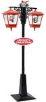 vidaXL Wei&szlig;nachts-Stra&szlig;enlampe mit Wei&szlig;nachtsmann 81 x 40 x 188 cm PVC