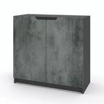 Vladon Sideboard Logan, Made in Germany, Kommode mit 2 T&uuml;ren, Schwarz...