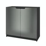 Vladon Sideboard Logan, Made in Germany, Kommode mit 2 T&uuml;ren, Schwarz...