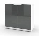 Vladon Sideboard Logan, Made in Germany, Kommode mit 2 T&uuml;ren, Wei&szlig;...