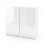 Vladon Sideboard Logan, Made in Germany, Kommode mit 2 T&uuml;ren, Wei&szlig; matt/Wei&szlig;