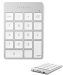 SATECHI Bluetooth-Ziffernblock, 18 Tasten, Silber | Numpad mit schlankem