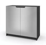 Vladon Sideboard Logan, Made in Germany, Kommode mit 2 T&uuml;ren, Schwarz...