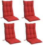 vidaXL Hochlehner-Auflagen 4 STK. Rot Oxford-Gewebe