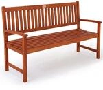 Casaria&reg; Gartenbank 3-Sitzer Wetterfest Eukalyptus Holz 480kg Belastbarkeit...