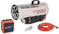 Rothenberger Industrial Gasheizgebl&auml;se Heizkanone mit Piezo, Schlauch, Regler,