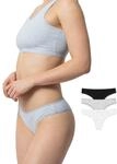 Snocks Brazilian Slip Damen aus Bio-Baumwolle (3er Pack) - Damenunterw&auml;sche mit