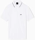 Armani Exchange Herren Essential, Short Sleeve Stiped Collar Side Monogram Logo Polo