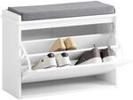 SoBuy Schuhbank mit Sitzkissen & Klappe 62x46x26cm f&uuml;r Flur | Schuhregal...