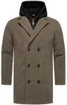 STONE HARBOUR Herren Mantel in Wollmantel-Optik langer Trenchcoat mit...