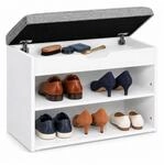 SoBuy Schuhbank mit Stauraum und Polster, 60&times;30&times;44 cm, bis 120 kg |...