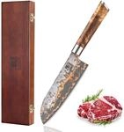zayiko MysticMagma Santoku Damastmesser 17,5 cm Klinge aus 67 Lagen Damaststahl...